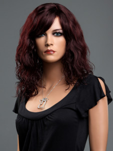 Perruque moyenne ébouriffée avec boucles frisées