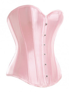 Grâce bustier sexy en satin rose avec lacets