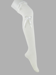 Chaussettes Lolita blanches avec dentelle