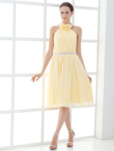 Robe mère de mariée princesse champagne en chiffon et satin