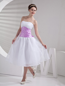 Robe fête de la rentrée de col en coeur avec ceinture