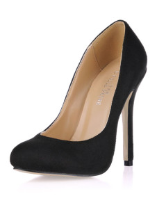 Escarpins à talons aigus formels noirs en nubuck