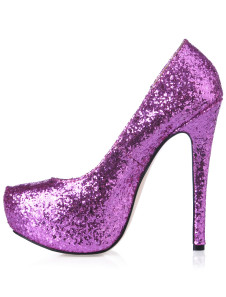 Chaussures à talons aiguilles avec plateforme et paillettes