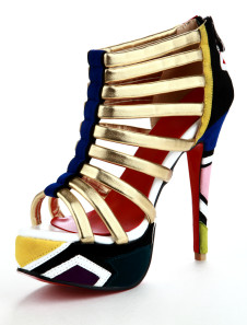 4 7/10'' High Heel 4/5'' Platform Sheepskin Leather Fashion Shoes