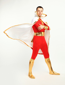 Costume de zentaiï blanc The Flash en lycra spandex sans gants
