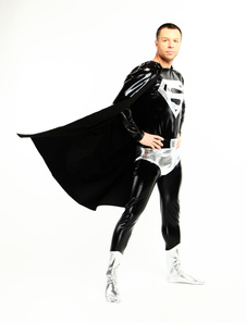 Costume de zentaiï noir Spiderman en lycra spandex sans gants