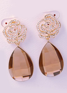 Boucles d'oreilles femme élégante, motif goutte d'eau