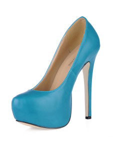 Chaussures à talons aiguilles avec plate-forme de couleur unie