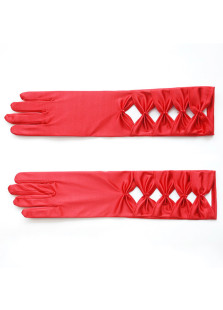 Coupe rouge en Satin Wedding Bridal gants