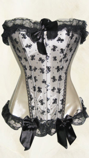 Corset Sexy Satin Abricot