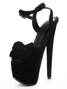 Attrayantes sandales effet peep-toe en tissu de terry avec noeud