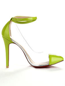 Chaussure à talon haut et bout pointu en PC transparent