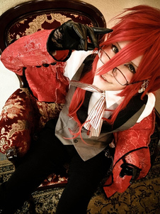 Toussaint Cosplay Costume comme Grell Sutcliff de Black Butler