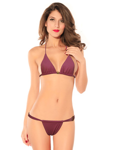 Magnétique bikini maillot de bain sexy en acrylique violet