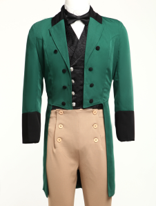 Manteau rétro long vert foncee