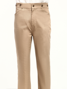 Pantalons steampunk rétro en polyester kaki