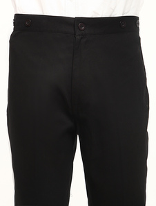 Pantalons moderne noir steampunk hommes Cotton
