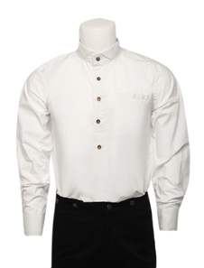 Chemise steampunk rétro en polyester blanc