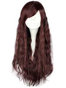 Perruque Lolita ravissante à mèche, couleur chocolat