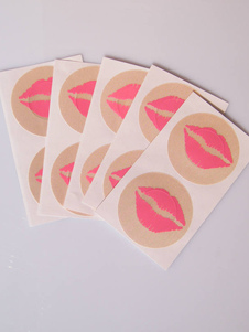 Pasties en satin mat de forme lèvre de 5 pièces