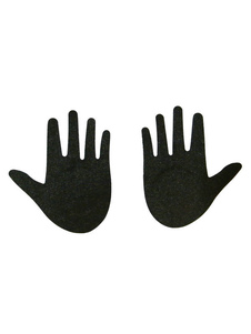 Pasties mamelon noire en forme de main