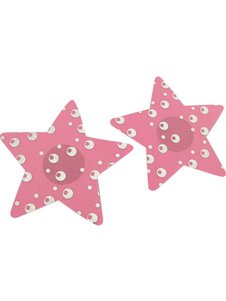 Pasties roses imprimés de forme étoile