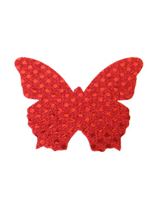 Pasties mamelon attirant femme, papillon rouge sequin