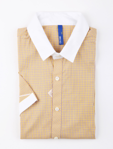 Chemise loisir homme 100% coton, orange clair