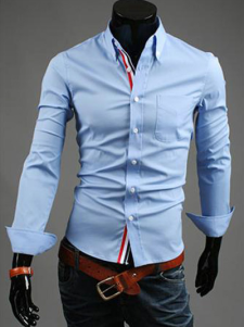 Chemise loisir pour homme, pur coton, gris clair chic