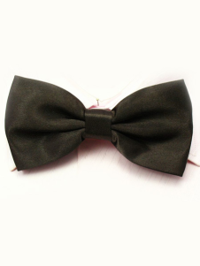 Nœud papillon en satin de soie stretch unicolore