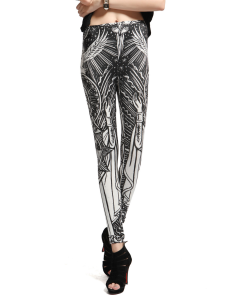 Caleçon pour femme mode rétro en polyester noir imprimé caricatural