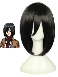 Carnevale Rayon attacco Titan Mikasa Ackerman Cosplay parrucca C