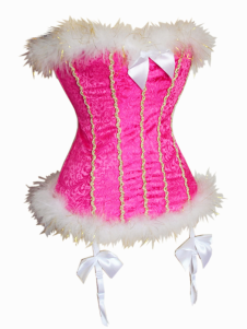 Magnétique bustier sein couvrant rose en jacquard avec noeud