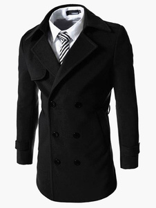 Manteau masculin moulant unicolore