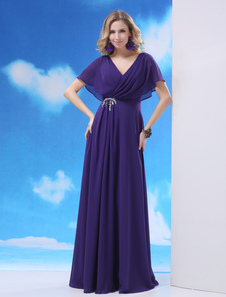 Robe demoiselle honneur maternité violette foncée avec paillettes