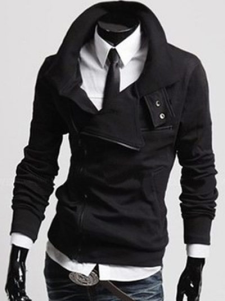 Sweat populaire avec glissière latérale et bouton-pression devant