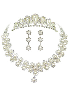 Ensemblede bijoux de mariage avec perles