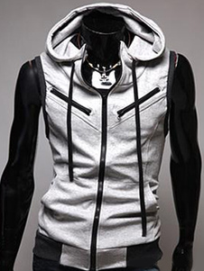 Chandail à capuchon Creed Hoosdie Chic coton mélange sans manches Zip fermeture masculine de Assasin