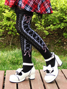 Chaussettes lolita en nylon avec dentelle