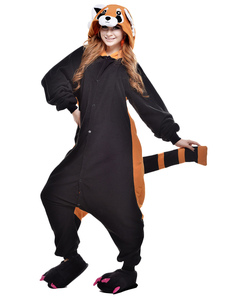 Kigurumi licorne noir de raton laveur pyjama licorne