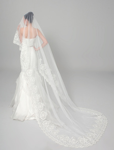 Voile cathédrale d'une couche avec applique