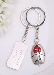 Souris métal personnalisée clavier mariage Keychain Set de 4