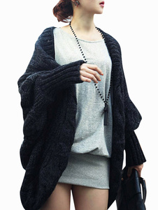 Cardigan mode noir à manches chauve-souris