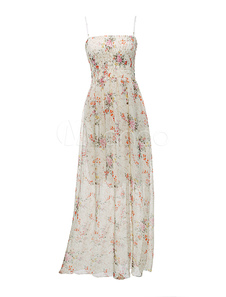 Magnifique robe lognue imprimée florale de tenue féminine adorable