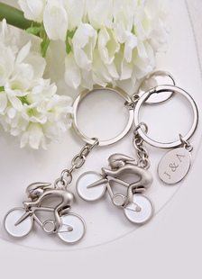 Métal personnalisé vélo Keychain Set de 4