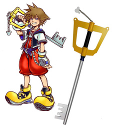 Arme de cosplay de Sora de Kingdom Hearts en bois