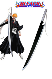 Arme de Kurosaki Ichigo de Bleach en bois noire