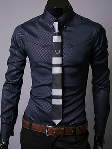 Chemise slim écossaise unicolore manche longue