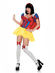 Sexy costume princesse Whitesnow Halloween 2014 en fibres de coton multicolore