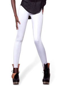 Charmants leggins pour femmes mode en polyester fuchsia unicolore